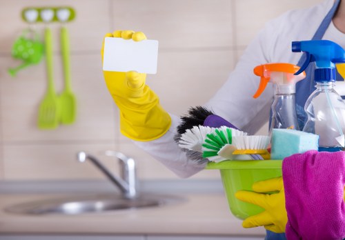 Carpet cleaning team at work with sustainable waste handling and recycling practices
