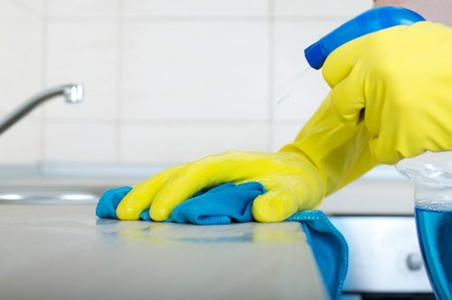 Carpet cleaners in Cudham discussing transparent pricing for a home property