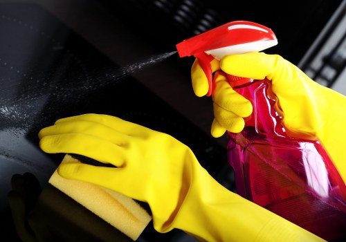 Cleaner using proper protective measures during carpet cleaning