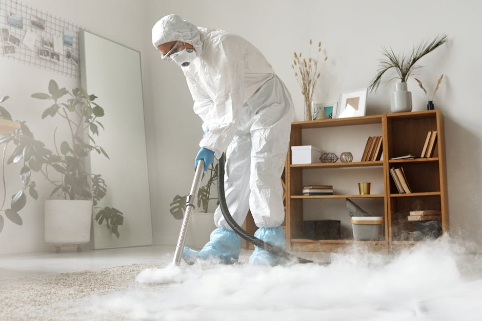 A person kneeling on a patterned carpet in a residential room, using their hands to remove a cloth from a yellow and black vacuum cleaner, which has a transparent dust container and a flexible hose at